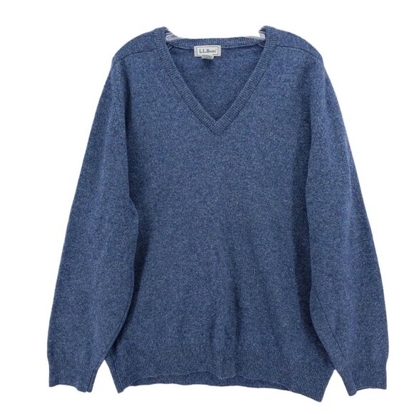 LL BEAN Sweater 100% Lambswool Made In Scotland Heather...